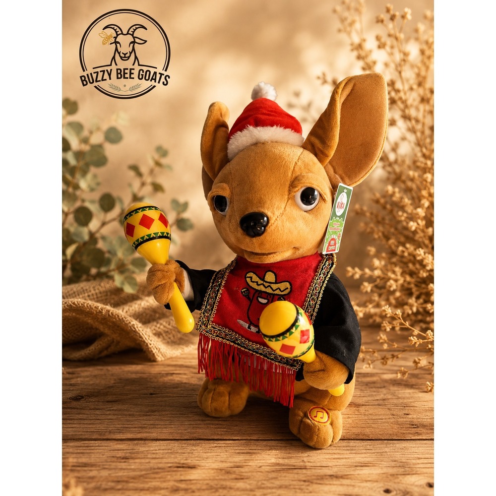 NIKA DON MIGUEL ANIMATRONIC CHIHUAHUA CHRISTMAS SINGING DOG MARACAS TOY